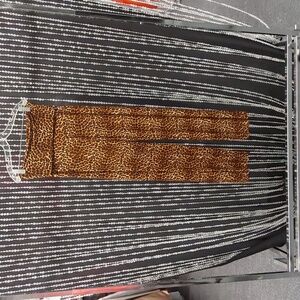 Leopard Print Wide Leg Palazzo Pants